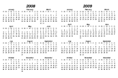 3 x 5 2-Year Calendar