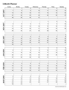 Printable Calendar Months on Printable 6 Month Calendar With Variable Months   Calendarsquick Com