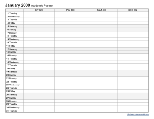 Printable Calendar Monthly on Printable Monthly Academic Planner   Calendarsquick Com