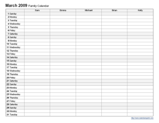 quarterly family planner calendar