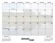 Opaque Monthly Photo Calendar