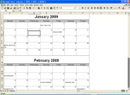 Excel Quarterly Printable Calendar