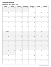 12-Week Printable Calendar
