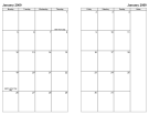 2-Page Monthly Calendar