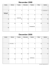 Bi-Monthly Calendar w/ Shaded Weekends