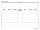 Custom Weekly Printable Calendar