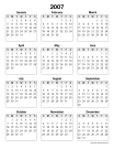 Full-Page Yearly Calendar