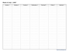 Lined Weekly Calendar