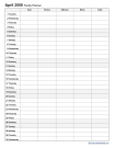 Monthly Family Planner