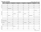 Printable Semester Calendar