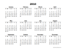 Standard Yearly Calendar