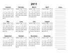 Yearly With Notes Calendar