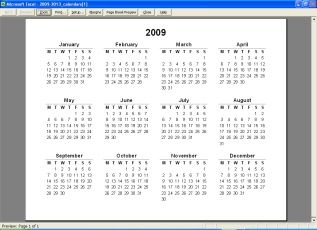 Yearly Calendars on Yearly Calendar For Microsoft Excel   Calendarsquick Com