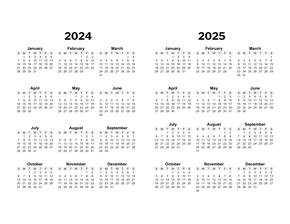 2-Year Printable Calendar