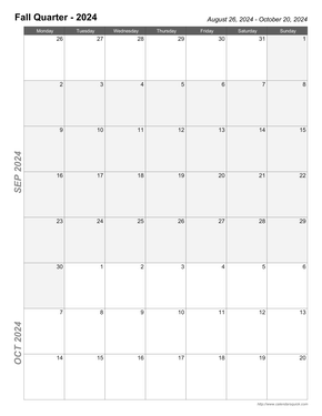 Trimester Printable Calendar