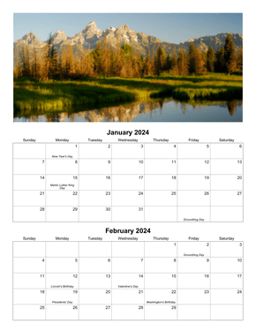Bi-Monthly Photo Calendar
