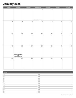 Printable Monthly Planner