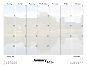 Opaque Monthly Photo Calendar