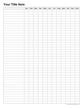 Printable Yearly Tracking Form