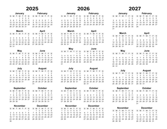 Printable Yearly Calendars - CalendarsQuick