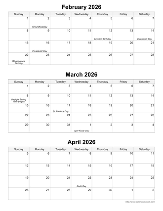 Printable Business Calendars - CalendarsQuick