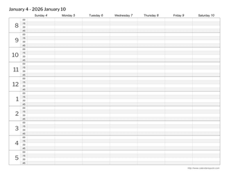 Printable Weekly Calendars - CalendarsQuick