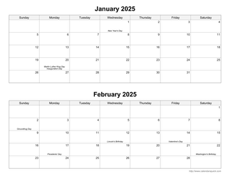 Printable Monthly Calendars - CalendarsQuick