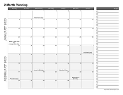 Printable Monthly Calendars - CalendarsQuick