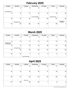 Printable Business Calendars - CalendarsQuick