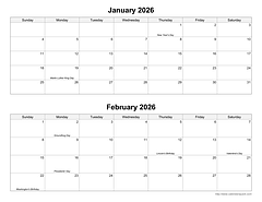 Printable Monthly Calendars - CalendarsQuick