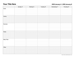 Printable Weekly Calendars - CalendarsQuick