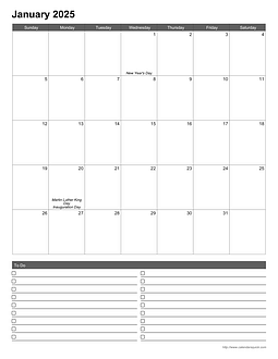 Printable Monthly Calendars - CalendarsQuick