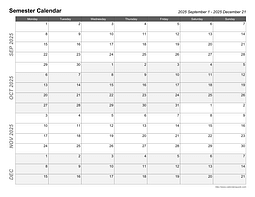 Printable Academic Calendars - CalendarsQuick