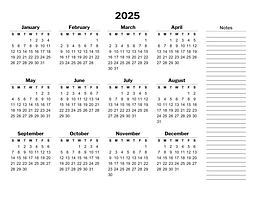Printable Yearly Calendars - CalendarsQuick
