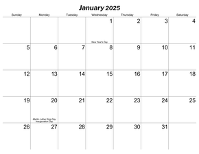 Printable Monthly Calendars - CalendarsQuick