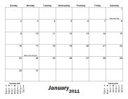 4x6 calendar template