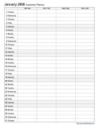 printable academic planner
