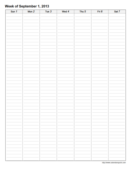 lined weekly printable calendar calendarsquick